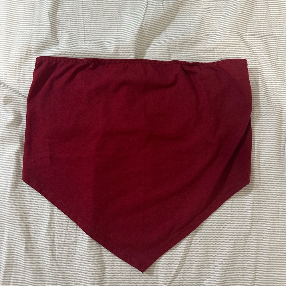 Burgundy Bandeau Top